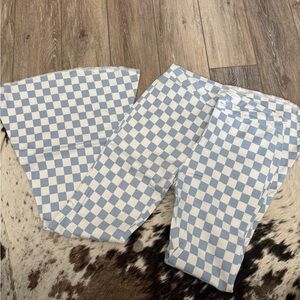 Blue and White Checkered Pants